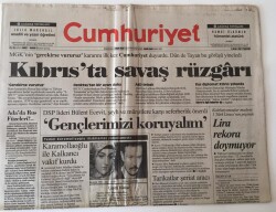 Cumhuriyet Gazetesi - 9 Ocak 1997 - Kıbrısta Savaş Rüzgarı GZ43602 - 2