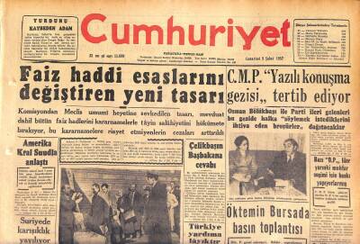 Cumhuriyet Gazetesi 9 Şubat 1957 - İzmir Vapuruna Ait Adli Tahkikat Bitti - Öktemin Bursada Basın Toplantısı GZ120293 - 1