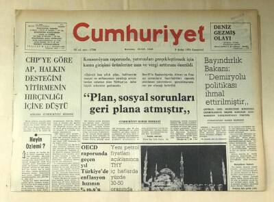 Cumhuriyet Gazetesi 9 Şubat 1974 GZ431 - 2