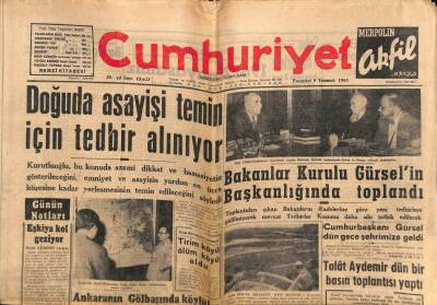 Cumhuriyet Gazetesi 9 Temmuz 1962 - Talat Aydemir Dün Bir Basın Toplantısı Yaptı GZ80002 - 1