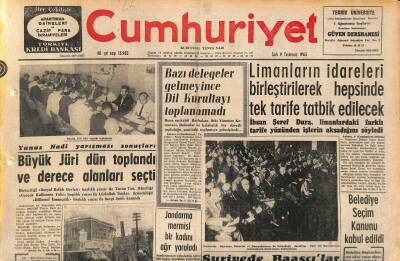 Cumhuriyet Gazetesi 9 Temmuz 1963 - Limanların İdareleri Birleştirilerek Hepsinde Tek Tarife Tatbik Edilecek GZ120702 - 1