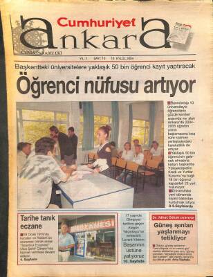 Cumhuriyet Gazetesi Ankara Eki 10 Eylül 2004 - Ankapella Korosu Dünya İkincisi GZ113395 - 1