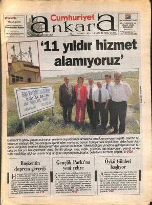 Cumhuriyet Gazetesi Ankara Eki 13 Mayıs 2005 - Başkentin Deprem Gerçeği GZ113401 - 1
