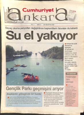 Cumhuriyet Gazetesi Ankara Eki 6 Ağustos 2004 - TSYD Kupası Ankarasporun GZ113396 - 1