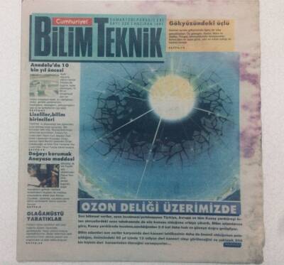 Cumhuriyet Gazetesi Bilim Teknik Eki - 1 Haziran 1991 - Ozon Deliği Üzerimizde GZ46614 - 1