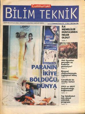 Cumhuriyet Gazetesi Bilim Teknik Eki 11 Mayıs 2002 - USGS Ve Akut Başbakanlığa Bağlanmalı ? GZ109385 - 1
