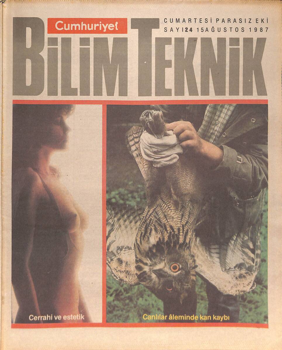 Cumhuriyet Gazetesi Bilim Teknik Eki 15 Ağustos 1987 - Gökten Düşen Elmaslar - Lut Gölünde Enerji ve Sağlık Arayışı GZ137352 - 1
