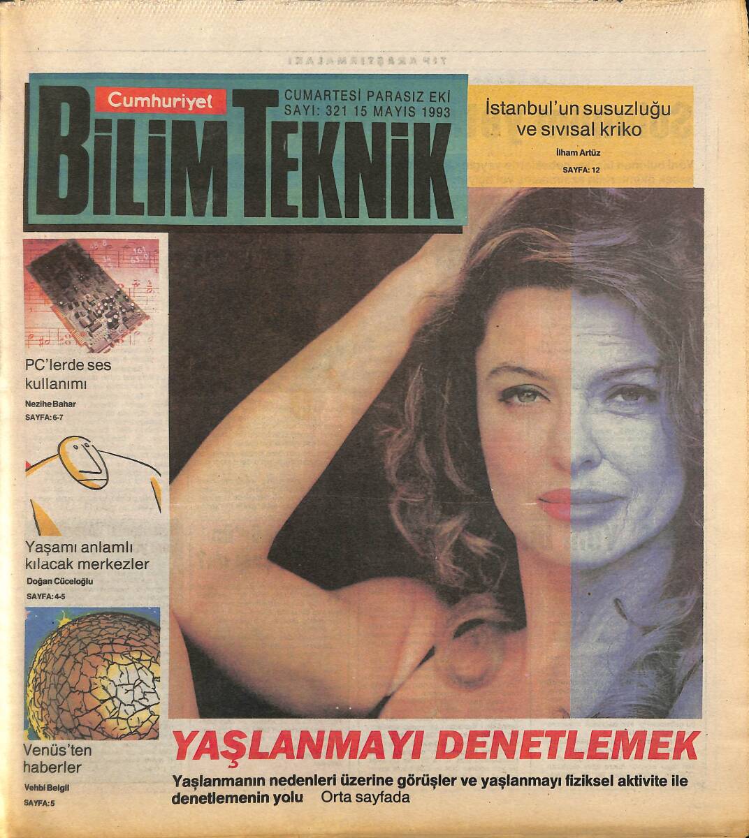 Cumhuriyet Gazetesi Bilim Teknik Eki 15 Mayıs 1983 - PC'lerde Ses Kullanımı - Venüs'ten Haberler GZ155628 - 1