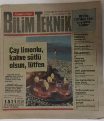 Cumhuriyet Gazetesi Bilim Teknik Eki 21 Temmuz 1990 - Çay Limonlu , Kahve Sütlü İOlsun, Astro - Ressamların Babası Lucien Rudaux - GZ16309 - 2
