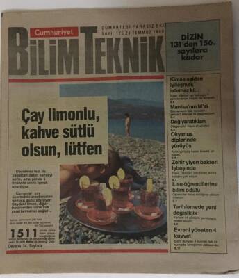 Cumhuriyet Gazetesi Bilim Teknik Eki 21 Temmuz 1990 - Çay Limonlu , Kahve Sütlü İOlsun, Astro - Ressamların Babası Lucien Rudaux - GZ16309 - 2