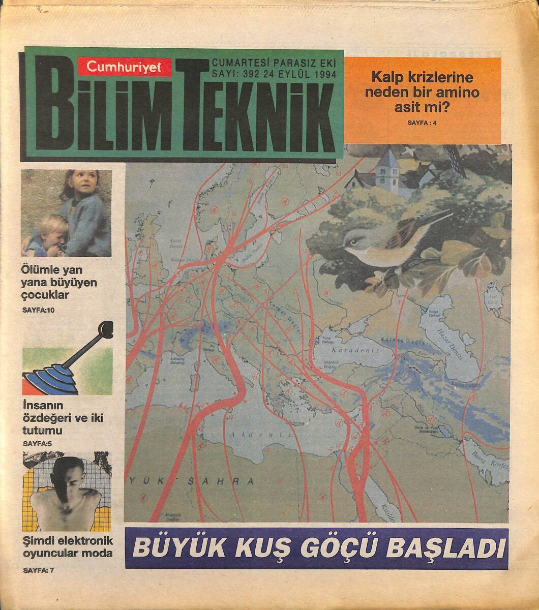 Cumhuriyet Gazetesi Bilim Teknik Eki 24 Eylül 1994 - Giritlilerin Uzun Yaşam Sırrı - Hyatt Regency Oteli İstanbulluya Bir Park Borçlu GZ155698 - 1