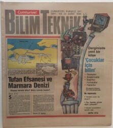 Cumhuriyet Gazetesi Bilim Teknik Eki 24 Şubat 1990 - Çocuklar İçin Bilim , Tufan Efsanesi Ve Marmara Denizi GZ16384 - 1
