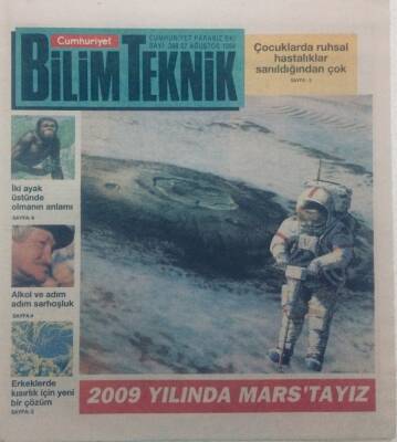 Cumhuriyet Gazetesi Bilim Teknik Eki - 27 Ağustos 1994 - 2009 Yılında Marstayız GZ46628 - 1