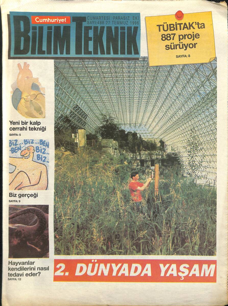 Cumhuriyet Gazetesi Bilim Teknik Eki 27 Temmuz 1996 - BMW , Mercedes Ve Porsche'ye Karşı - İlk PC'nin Yaratıcısı Doktorluk Yapıyor GZ155591 - 1