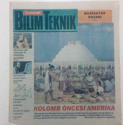 Cumhuriyet Gazetesi Bilim Teknik Eki - 28 Kasım 1992 - Kolomb Öncesi Amerika GZ46624 - 1