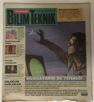 Cumhuriyet Gazetesi Bilim Teknik Eki 30 Kasım 1991 - Bilgisayarın 20 Yeteneği , Yırtıcıların Dünyasının Avcısı Doğan - GZ16288 - 2