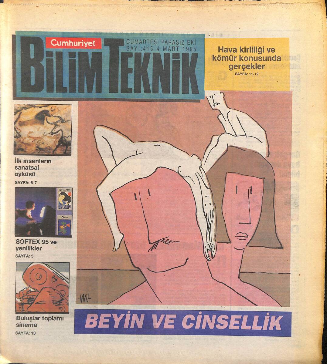 Cumhuriyet Gazetesi Bilim Teknik Eki 4 Mart 1995 - SOFTEX 95 Ve Yenilikler - Akıllı Silah GZ155639 - 1