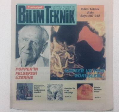 Cumhuriyet Gazetesi Bilim Teknik Eki - 5 Kasım 1994 - Kanser Ve Yeni Görüşler GZ46621 - 1