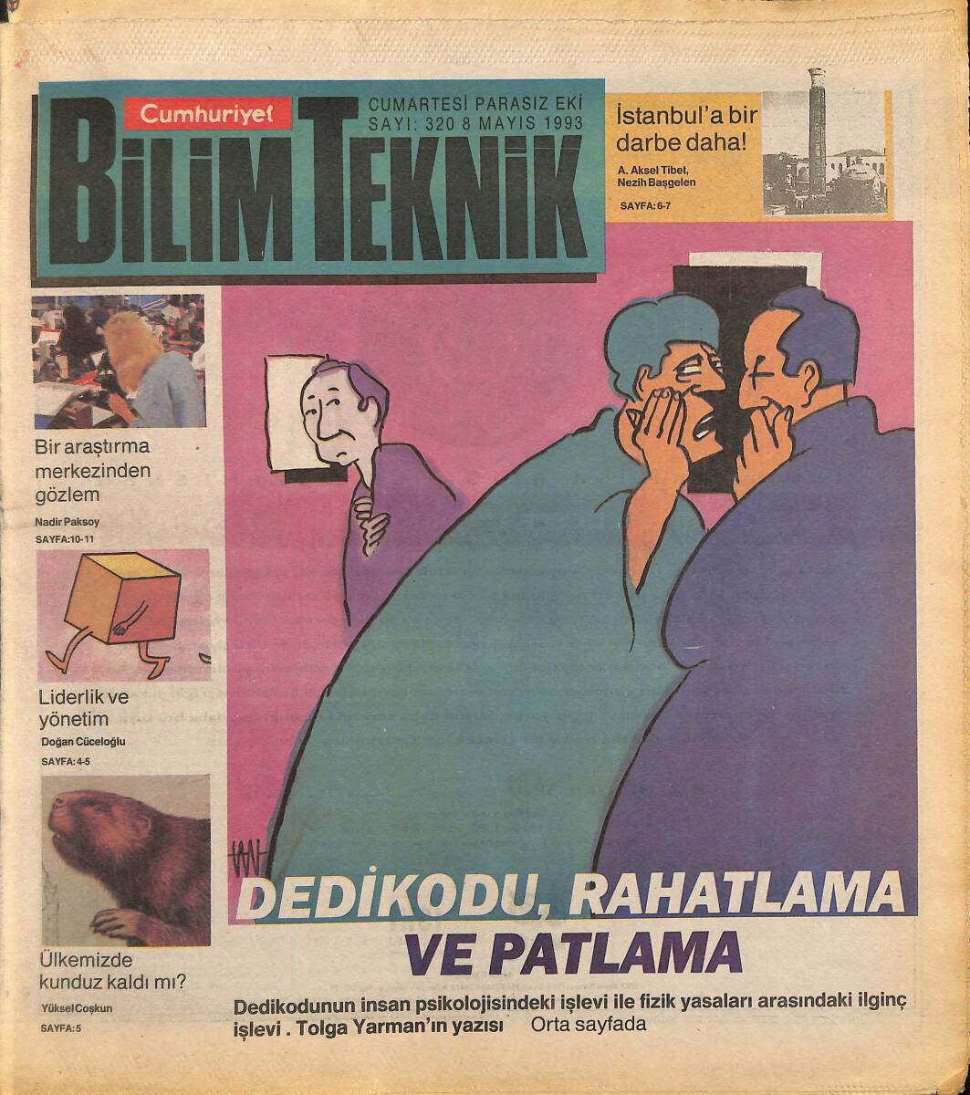 Cumhuriyet Gazetesi Bilim Teknik Eki 8 Mayıs 1993 - Liderlik Ve Yönetim - Ülkemizde Kunduz Kaldı Mı ? GZ155626 - 1