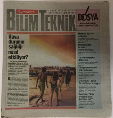 Cumhuriyet Gazetesi Bilim Teknik Eki 9 Haziran 1990 - Dünyanın En Eski Yolu Bulundu - GZ16275 - 2