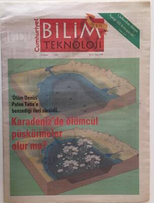 Cumhuriyet Gazetesi Bilim Teknoloji Eki 11 Nisan 2008 -Karadenizde Ölümcül Püskürmeler Olur Mu ? GZ26668 - 1