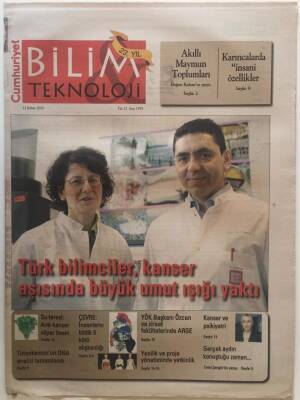 Cumhuriyet Gazetesi Bilim Teknoloji Eki 12 Şubat 2010 - Türk Bilimciler, Kanser Aşısında Büyük Umut Işığı Yaktı GZ20348 - 1