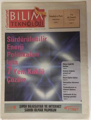 Cumhuriyet Gazetesi Bilim Teknoloji Eki 13 Mayıs 2011 - Sürdürülebilir Enerji Politikaları İçin 7 Yeni Köklü Çözüm - GZ16250 - 2