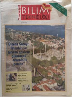 Cumhuriyet Gazetesi Bilim Teknoloji Eki 14 Mart 2008 - Bizans Sarayı İstanbul Ve Turizmi Göklere Çıkaracak Arkeolojik Bomba GZ26669 - 1
