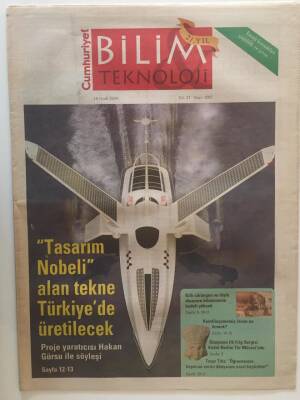 Cumhuriyet Gazetesi Bilim Teknoloji Eki 18 Ocak 2008 - Tasarım Nobeli Alan Tekne Türkiyede Üretilecek - GZ20253 - 1