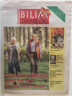 Cumhuriyet Gazetesi Bilim Teknoloji Eki 18 Temmuz 2008 - Yaşam Süresi 100 Yıldır Günde 5 Saat On Yılda 2.2 Yıl Artıyor - GZ20246 - 1