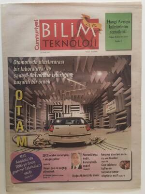 Cumhuriyet Gazetesi Bilim Teknoloji Eki 22 Ocak 2010 - Otomotiv de Uluslararası Bir Laboratuvar Ve Sanayi - Üniversite İşbirliğine Başarılı Bir Örnek OTAM - GZ20251 - 1
