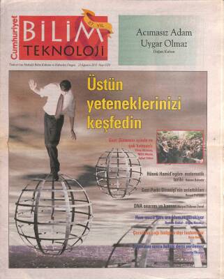 Cumhuriyet Gazetesi Bilim Teknoloji Eki 23 Ağustos 2013 - Osman Bahadır Hüsnü Hamide Göre Matematik Tarihi GZ94932 - 1