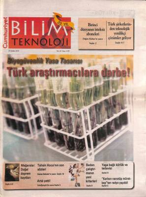 Cumhuriyet Gazetesi Bilim Teknoloji Eki 26 Şubat 2010 - Biyogüvenlik Yasa Tasarısı , Türk Araştırmacılara Darbe ! - Mağaralar Doğal Deprem Kayıtları GZ94924 - 1