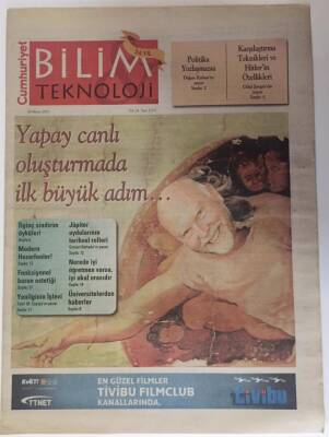 Cumhuriyet Gazetesi Bilim Teknoloji Eki 28 Mayıs 2010 - Yapay Yaşam Oluşturmada İlk Büyük Adım Atıldı - GZ16248 - 1