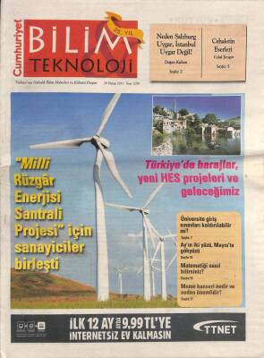 Cumhuriyet Gazetesi Bilim Teknoloji Eki 29 Nisan 2011 - Türkiyede Barajlar , Yeni HES Projeleri Ve Geleceğimiz GZ94816 - 1