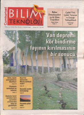 Cumhuriyet Gazetesi Bilim Teknoloji Eki 4 Kasım 2011 - Van Depremi Kör Bindirme Fayının Kırılmasının Bir Sonucu GZ94960 - 1