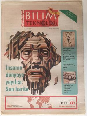 Cumhuriyet Gazetesi Bilim Teknoloji Eki 7 Aralık 2007 - İnsanın Dünyaya Yayılışı Son Harita - GZ20098 - 1