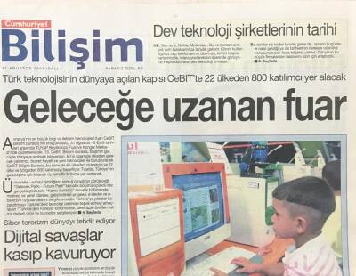 Cumhuriyet Gazetesi Bilişim Eki 31 Ağustos 2004 -Dünden Bugüne E-Devlet GZ30644 - 1