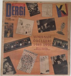 Cumhuriyet Gazetesi Dergi Eki 1 Temmuz 1990 - Yunus Nadi Ödülleri 1989- 1990 , Görsel Sanatlar Ve Sinema Ana Dalları GZ16615 - 1