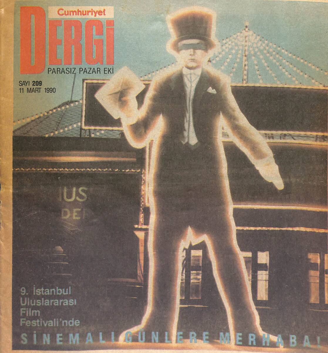 Cumhuriyet Gazetesi Dergi Eki 11 Mart 1990 - Sinemalı Günlere Merhaba GZ154026 - 1