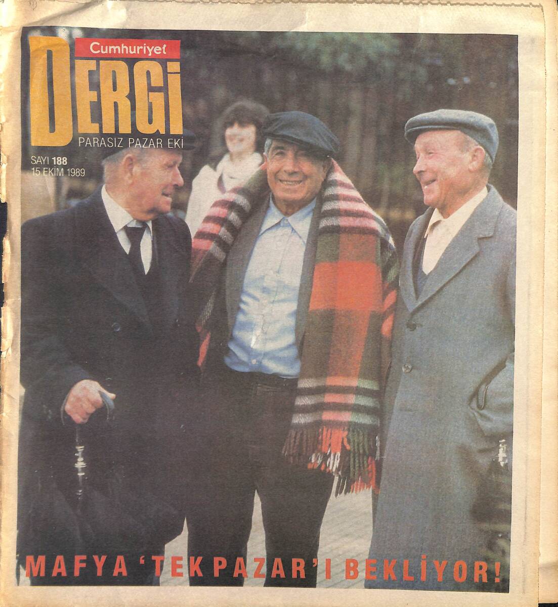 Cumhuriyet Gazetesi Dergi Eki 15 Ekim 1989 - Batman'dan Kısa Kısa - Michael Keaton Anlatıyor GZ154014 - 1