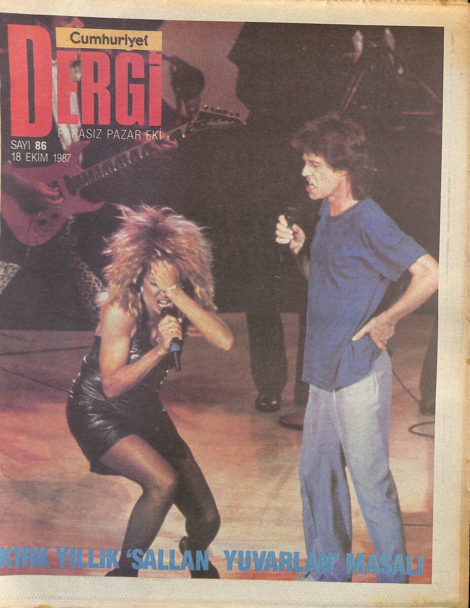 Cumhuriyet Gazetesi Dergi Eki 18 Ekim 1987 - Rock'ın Kırk Yılı GZ154018 - 1