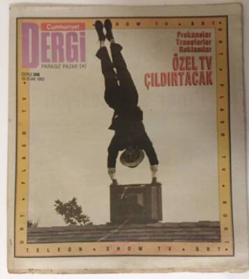 Cumhuriyet Gazetesi Dergi Eki 19 Ocak 1992 - Frekanslar , Transferler, Reklamlar Özel Tv Çıldırtacak GZ16300 - 2