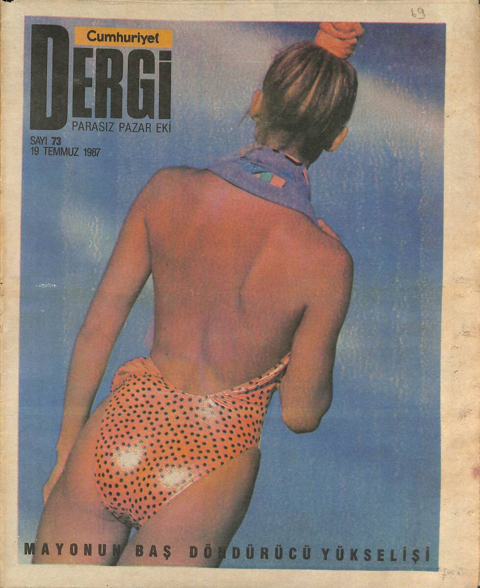 Cumhuriyet Gazetesi Dergi Eki 19 Temmuz 1987 - Aileden Biri: Yüksel Uzel - İstanbul Sahaf Çarşılarında GZ2019 - 1