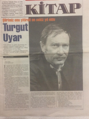Cumhuriyet Gazetesi Dergi Eki 21 Ağustos 2003 - Şiirimiz Onu Yitireli Sekiz Yıl Oldu Turgut Uyar GZ24236 - 1