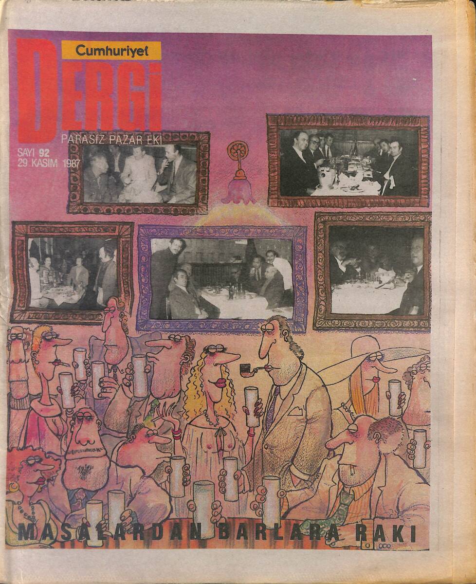 Cumhuriyet Gazetesi Dergi Eki 29 Kasım 1987 - Sibel Can İle , Assolistliğe Geçişin İkinci Gecesinde GZ154012 - 1