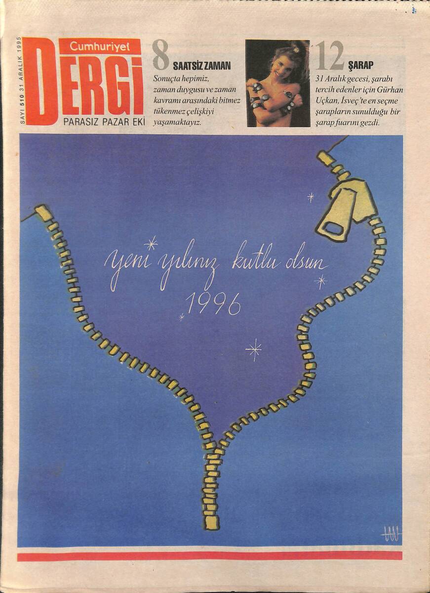 Cumhuriyet Gazetesi Dergi Eki 31 Aralık 1995 - Cem Yılmaz'ın Sizlere Compact (Özel) Mesajı - The Litle Roscals Yaratılalı 70 Yıl Geçti GZ137719 - 1