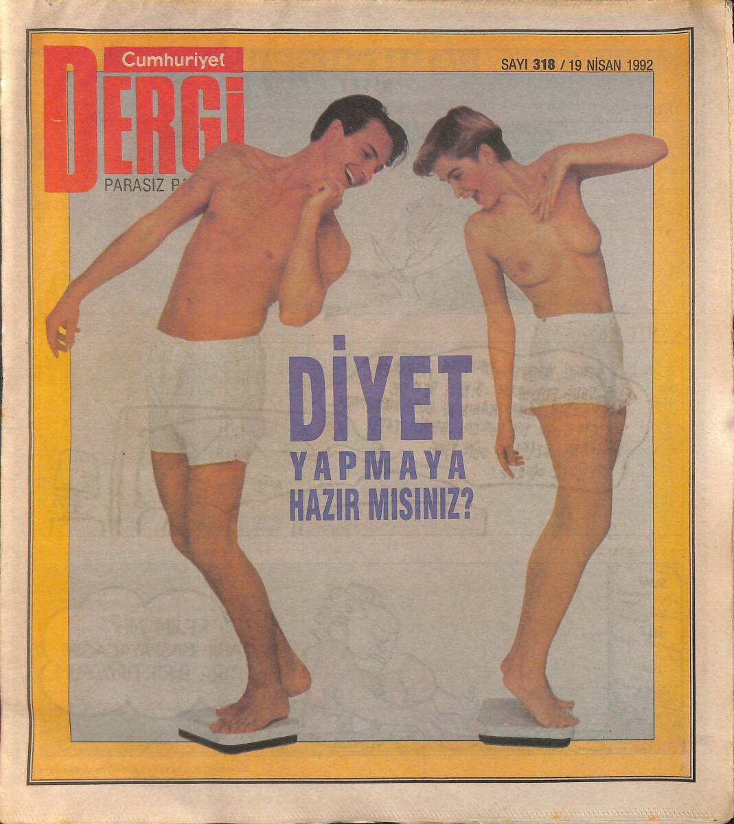 Cumhuriyet Gazetesi Dergi Pazar Eki 19 Nisan 1992 - Boğaziçi'nden Paris'e -En Popüler Yahudi - İstanbul Ve Avrupa GZ137508 - 1