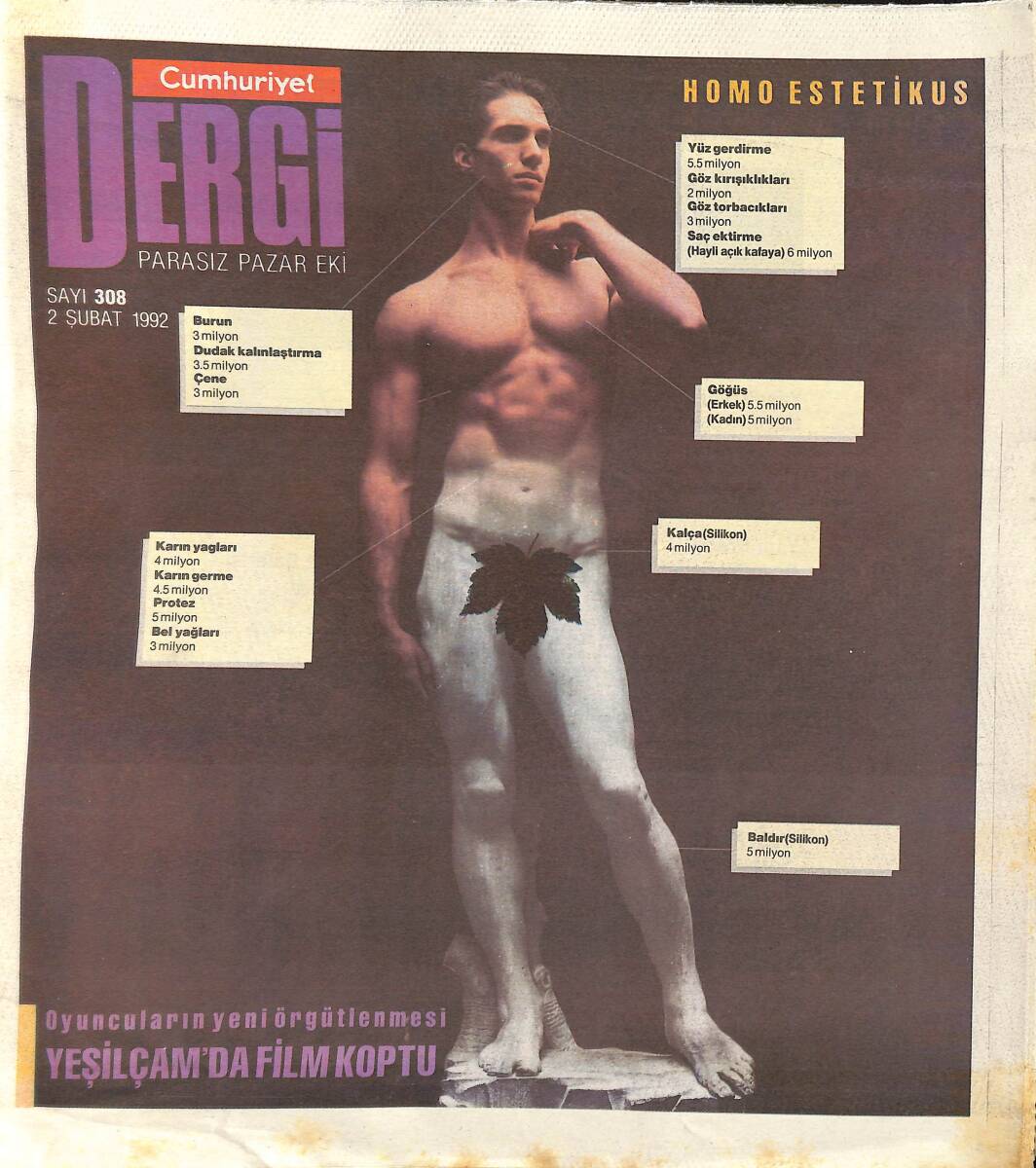 Cumhuriyet Gazetesi Dergi Pazar Eki 2 Şubat 1992 - Yeşilçam'da Film Koptu - Maradona'ya İthaf - Michael Jackson En Fazla Estetik Yaptıran Star GZ137501 - 1