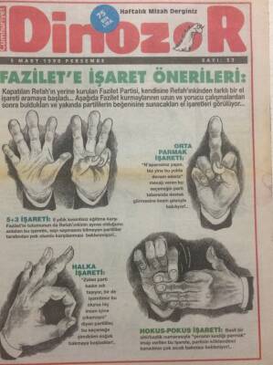 Cumhuriyet Gazetesi Dinazor Eki 5 Mart 1998 - Fazilete İşaret Önerileri GZ35831 - 1